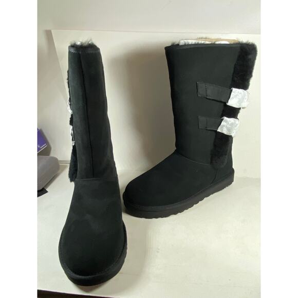 UGG Aletheia Leather Black Boots BRAND NEW Women's 9 - Picture 10 of 10
